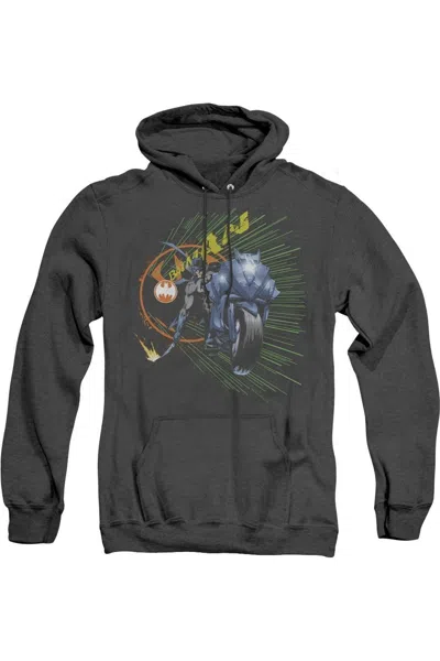 Gildan Batman Batcycle Adult Heather Hoodie / Hooded Sweatshirt In Black