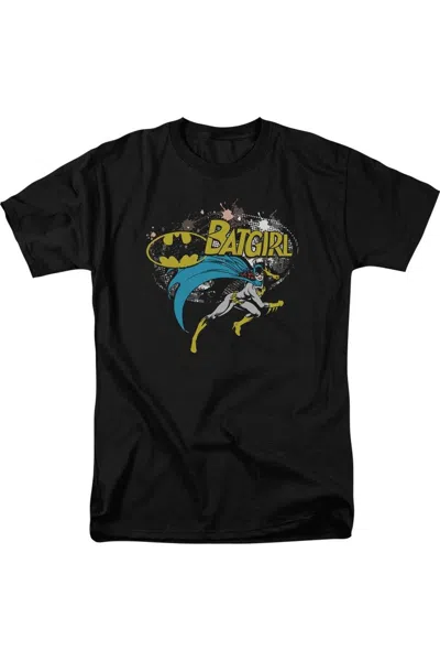 Gildan Batman Batgirl Halftone Short Sleeve Adult Tee / T-shirt In Black