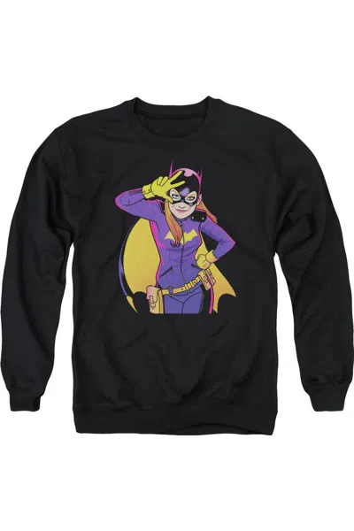 Gildan Batman Batgirl Moves Adult Crewneck Sweatshirt In Black