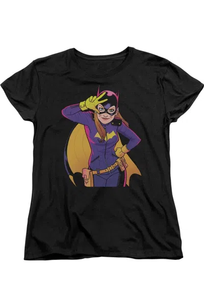 Gildan Batman Batgirl Moves Short Sleeve Women´s Tee / T-shirt In Black