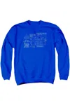 Gildan Batman Batmobile Adult Crewneck Sweatshirt In Blue