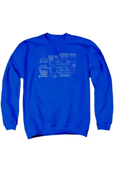 Gildan Batman Batmobile Adult Crewneck Sweatshirt In Blue