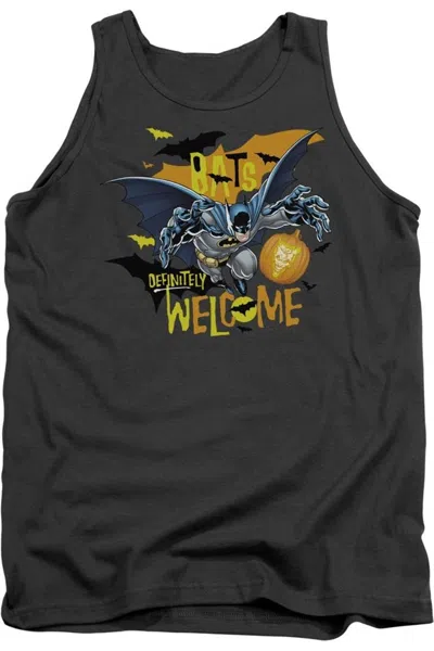 Gildan Batman Bats Welcome Adult Tank Top In Pink