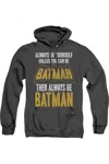 Gildan Batman Be Batman Adult Heather Hoodie / Hooded Sweatshirt In Black