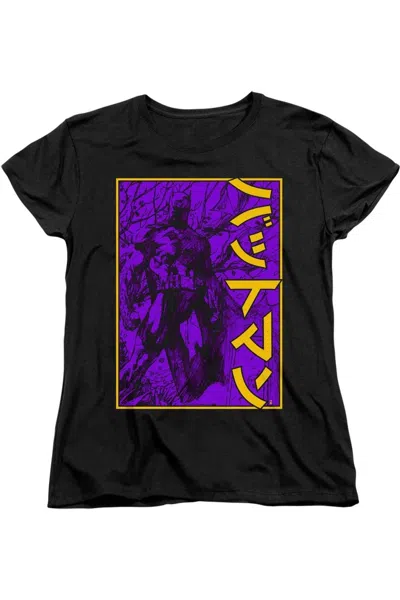 Gildan Batman Big Framed Kanji Short Sleeve Women´s Tee / T-shirt In Black
