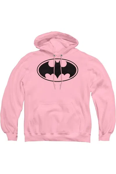 Gildan Batman Black Bat Adult Pull Over Hoodie / Hooded Sweatshirt In Pink