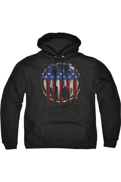 Gildan Batman Bleeding Signal Adult Pull Over Hoodie / Hooded Sweatshirt In Black