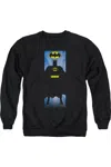 Gildan Batman Block Adult Crewneck Sweatshirt In Black