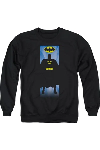 Gildan Batman Block Adult Crewneck Sweatshirt In Black