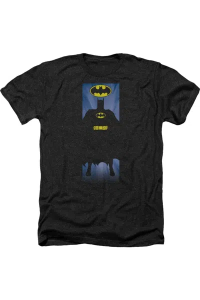 Gildan Batman Block Adult Heather Tee / T-shirt In Black