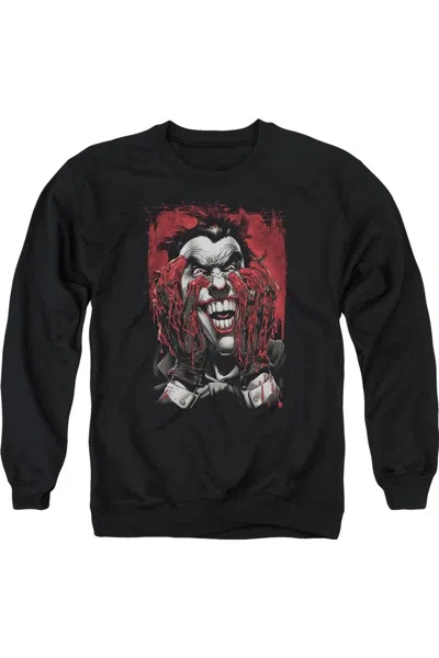 Gildan Batman Blood In Hands Adult Crewneck Sweatshirt In Black