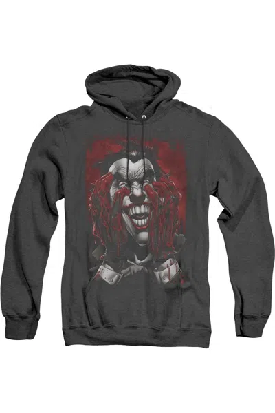 Gildan Batman Blood In Hands Adult Heather Hoodie / Hooded Sweatshirt In Black