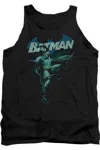 Gildan Batman Blue Bat Adult Tank Top In Black