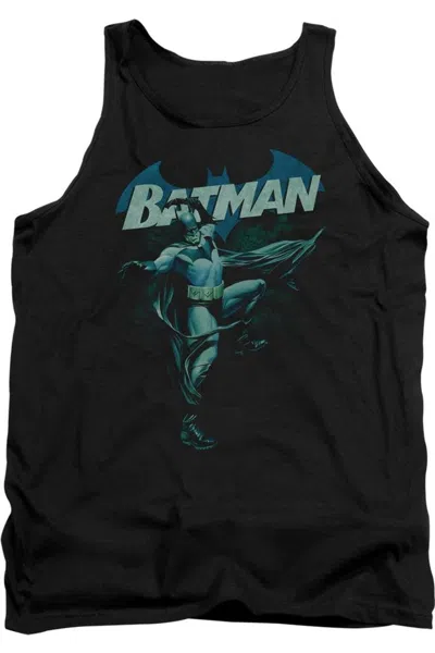 Gildan Batman Blue Bat Adult Tank Top In Black