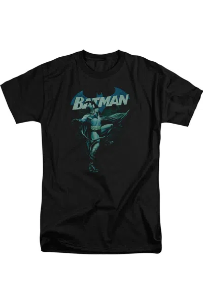 Gildan Batman Blue Bat Short Sleeve Adult Tall Tee / T-shirt In Black