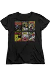 Gildan Batman Bm Covers Short Sleeve Womens Tee / T-shirt In Black