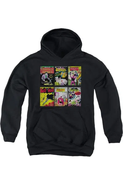 Gildan Kids' Batman Bm Covers Youth Pull Over Hoodie / Hooded Sweatshirt In Black
