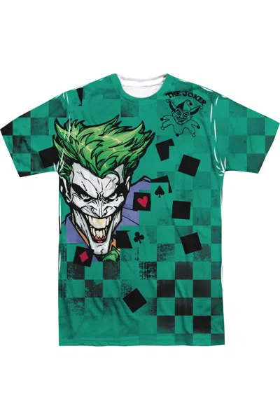 Gildan Batman Boxed Clown Short Sleeve Adult Poly Crew Tee / T-shirt In White