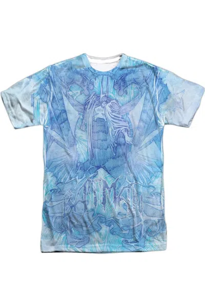 Gildan Batman Brooding Short Sleeve Adult Poly Crew Tee / T-shirt In White
