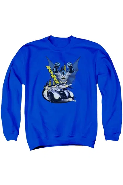 Gildan Batman By Air & By Land Adult Crewneck Sweatshirt In Blue