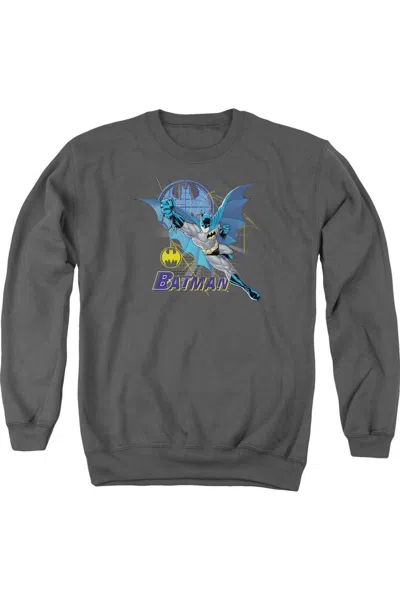 Gildan Batman Cape Outstretched Adult Crewneck Sweatshirt In Pink