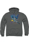 Gildan Batman Cape Outstretched Adult Pull Over Hoodie / Hooded Sweatshirt In Pink
