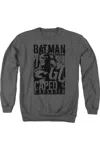 Gildan Batman Caped Crusader Adult Crewneck Sweatshirt In Pink