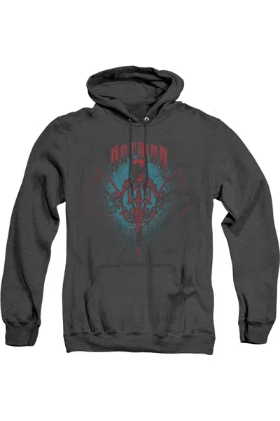 Gildan Batman Carpe Nocturn Adult Heather Hoodie / Hooded Sweatshirt In Black
