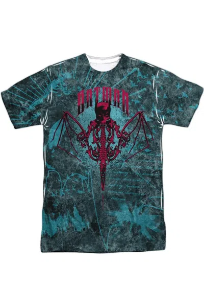 Gildan Batman Carpe Nocturn Short Sleeve Adult 100% Poly Crew Tee / T-shirt In Blue