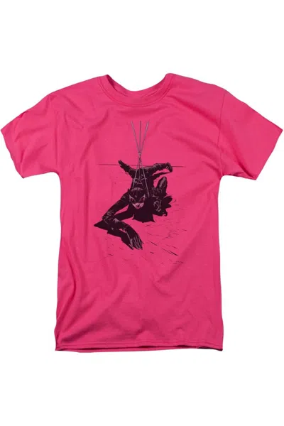 Gildan Batman Catwoman Rope Short Sleeve Adult Tee / T-shirt In Pink