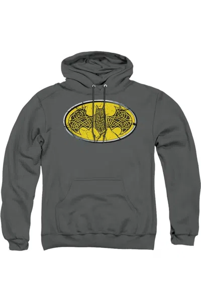 Gildan Batman Celtic Shield Adult Pull Over Hoodie / Hooded Sweatshirt In Pink