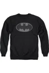 Gildan Batman Chainmail Shield Adult Crewneck Sweatshirt In Black