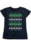 Gildan Batman Christmas Sweater Short Sleeve Women´s Tee / T-shirt In Blue