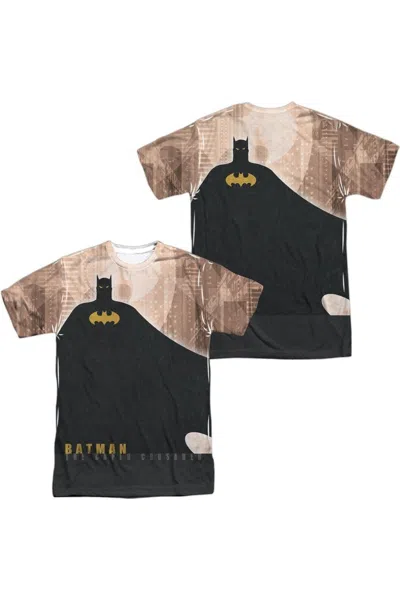 Gildan Batman City Crusader (front/back Print) Short Sleeve Adult Poly Crew Tee / T-shirt In White