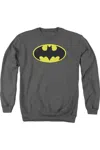Gildan Batman Classic Bat Logo Adult Crewneck Sweatshirt In Pink