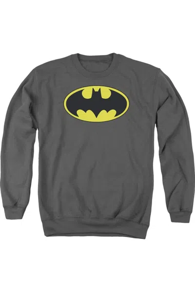 Gildan Batman Classic Bat Logo Adult Crewneck Sweatshirt In Pink