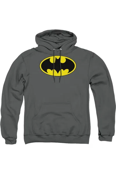 Gildan Batman Classic Bat Logo Adult Pull Over Hoodie / Hooded Sweatshirt In Pink