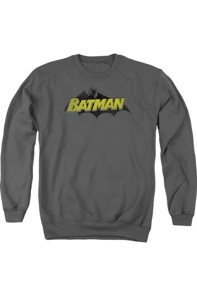 Gildan Batman Classic Comic Logo Adult Crewneck Sweatshirt In Pink