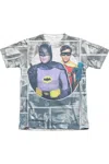 Gildan Batman Classic Tv 60s Panels Adult Poly/cotton Short Sleeve Tee / T-shirt In White