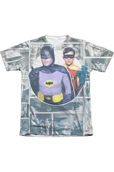 Gildan Batman Classic Tv 60s Panels Adult Poly/cotton Short Sleeve Tee / T-shirt In White