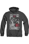 Gildan Batman Classic Tv Bat Channel Adult Heather Hoodie / Hooded Sweatshirt In Black