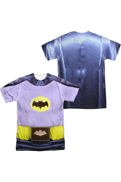 Gildan Batman Classic Tv Batman Costume (front/back Print) Short Sleeve Adult Poly Crew Tee / T-shirt In Multi
