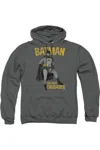 Gildan Batman Classic Tv Caped Crusader Adult Pull Over Hoodie / Hooded Sweatshirt In Pink
