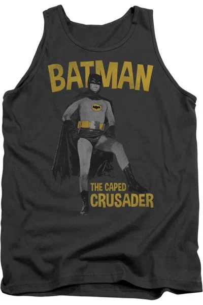Gildan Batman Classic Tv Caped Crusader Adult Tank Top In Gray