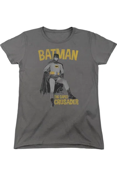 Gildan Batman Classic Tv Caped Crusader Short Sleeve Womens Tee / T-shirt In Pink