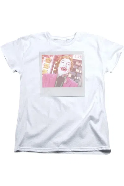 Gildan Batman Classic Tv Captured Short Sleeve Womens Tee / T-shirt In White