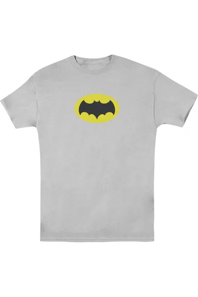 Gildan Batman Classic Tv Chest Logo Short Sleeve Adult Tee / T-shirt In Silver