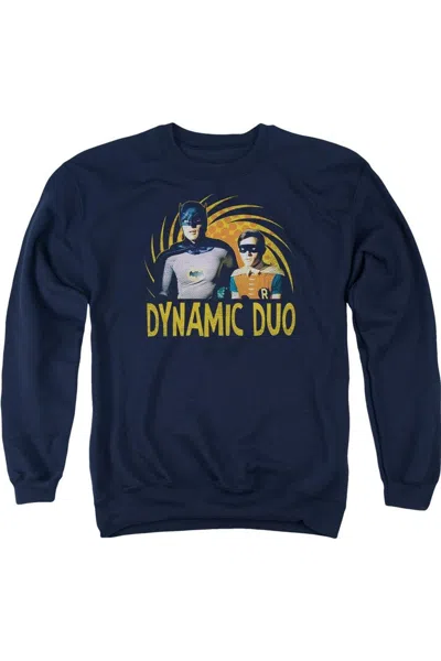 Gildan Batman Classic Tv Dynamic Adult Crewneck Sweatshirt In Blue
