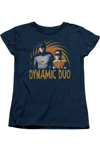 Gildan Batman Classic Tv Dynamic Short Sleeve Womens Tee / T-shirt In Blue