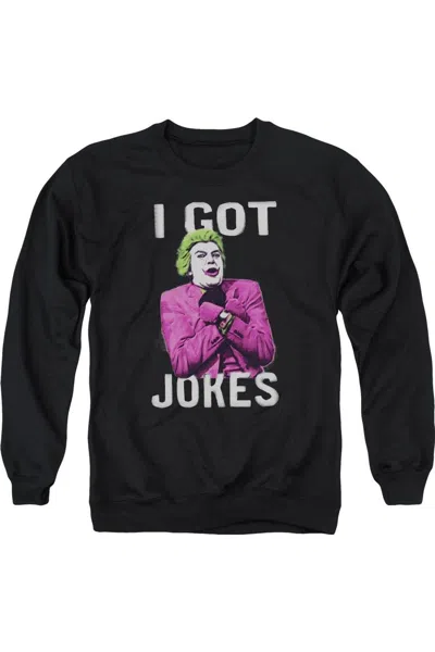 Gildan Batman Classic Tv Got Jokes Adult Crewneck Sweatshirt In Black